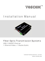 Voscom VOS-1100FDR Series Installation Manual