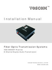 Voscom VOS-0800DR Series Installation Manual