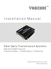 Voscom VOS-20101FDET Series Installation Manual