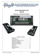 D&R ELECTRONICS PDU-8S Installation & Operation Manual