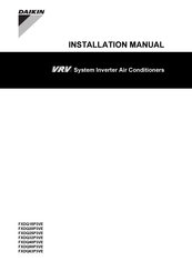 Daikin FXDQ20P3VE Installation Manual