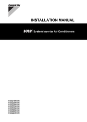 Daikin FXDQ15P3VE Installation Manual