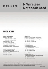 Belkin F5D8013D User Manual