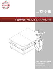 Atlanta Attachment Company 1345-4B Technical Manual & Parts Lists