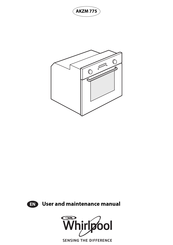 Whirlpool AKZM775IX User And Maintenance Manual