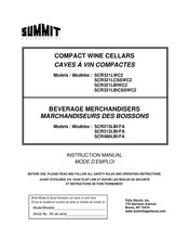 Summit SCR215LBI/FA Instruction Manual