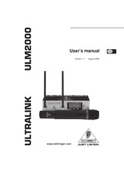 Behringer ULTRALINK ULM2000 User Manual