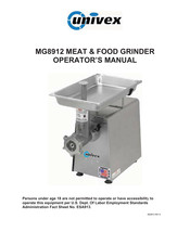 Univex MG89 Operator's Manual