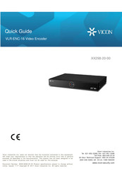 Vicon VLR-ENC-16 Quick Manual