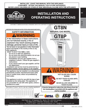 Napoleon GT8NSB Installation And Operating Instructions Manual