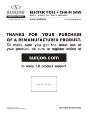 sunjoe SWJ805E-RM Operator's Manual