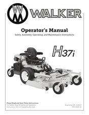 Walker H37i Operator's Manual