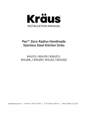 Kraus Pax KHU32161053SS Installation Manual
