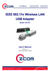 Z-Com XN-791 User Manual