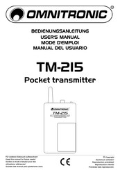 Omnitronic TM-215 User Manual