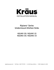 Kraus KGUW1-30 Installation Manual