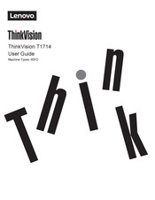 Lenovo ThinkVision T1714 User Manual