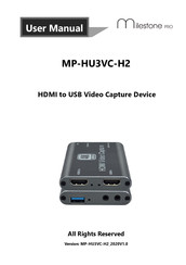 Milestone PRO MP-HU3VC-H2 User Manual