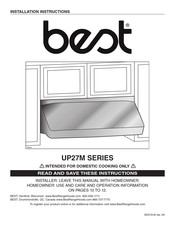 Best UP27M series Installation Instructions Manual