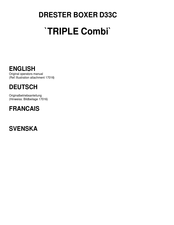 Drester Boxer Triple Combo DB33C Operator's Manual