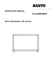 Sanyo PLL404W-B0X1 Instruction Manual