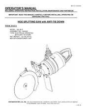 KENTMASTER 1600430 Operator's Manual