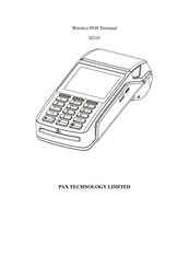 Pax Technology D210WCDMA Manual