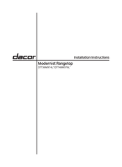Dacor DTT36M974LS Installation Instructions Manual