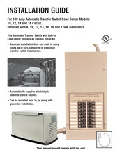 Generac Power Systems G0058821 Installation Manual