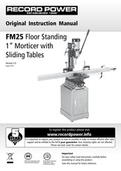 Record Power FM25 Series Original Instruction Manual