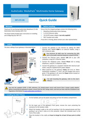AudioCodes MP-272-DB Quick Manual