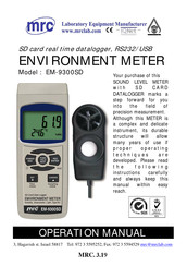 MRC EM-9300SD Operation Manual