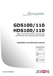 Axon Synapse GDS100 Installation And Operation Manual