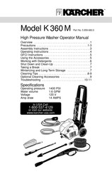 Kärcher K360 M plus Operator's Manual