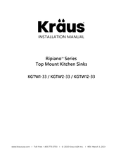 Kraus Ripiano KGTW2-33MBR Installation Manual