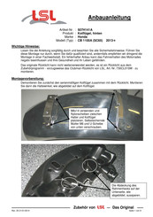 Lsl CB1100A Fitting Instruction