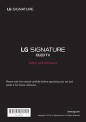 LG SIGNATURE OLED77W9PPA Safety And Reference