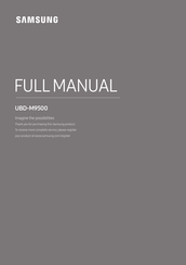 Samsung UBD-M9500 Full Manual