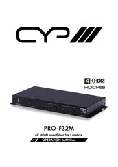 CYP PRO-F32M Operation Manual