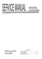 Shinco DVD5860 Service Manual