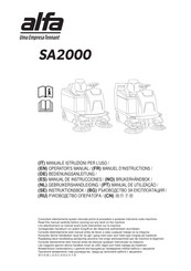 Tennant Alfa SA2000 Operator's Manual