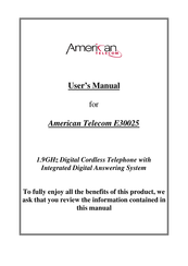 American Telecom E30025 User Manual