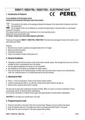 Perel SSE017BL Quick Start Manual