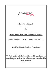 American Telecom E30001BBS User Manual