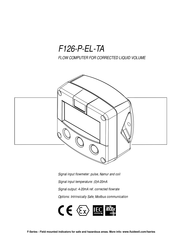 Fluidwell F126-P-EL-TA Manual
