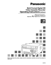 Panasonic AJHD3700B-SW Operating Instructions Manual
