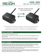 REIGN XRE-100 Manual