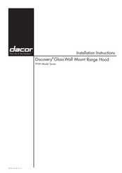 Dacor Discovery PHW Series Installation Instructions Manual