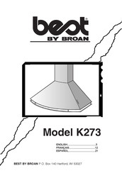 Broan Best K273 Manual