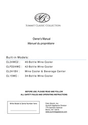 Summit Classic Collection CL15WC Owner's Manual
